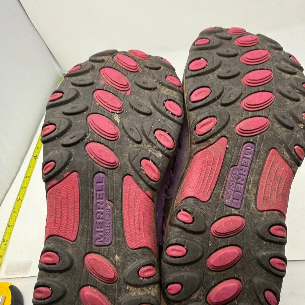 Merrell Kids Brown Pink Purple Waterproof Hiking Boots MC51952 Girls 1.5 US
